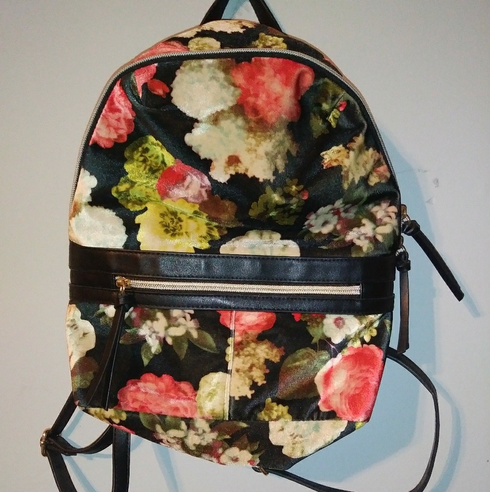 Floral Cute Suede Backpack